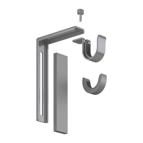 IKEA/イケア BETYDLIG 壁/天井用ブラケット, シルバーカラー