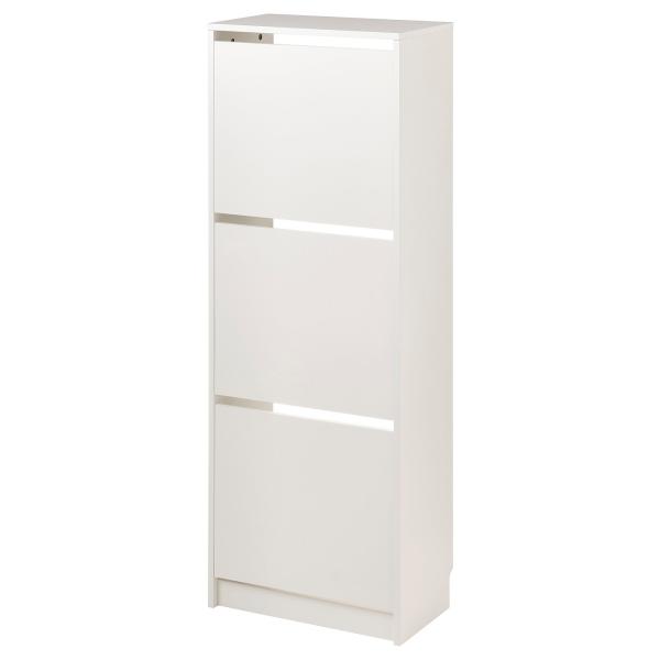 [IKEA/イケア/通販]BISSA ビッサ シューズボックス3段, ホワイト, 49x28x135...