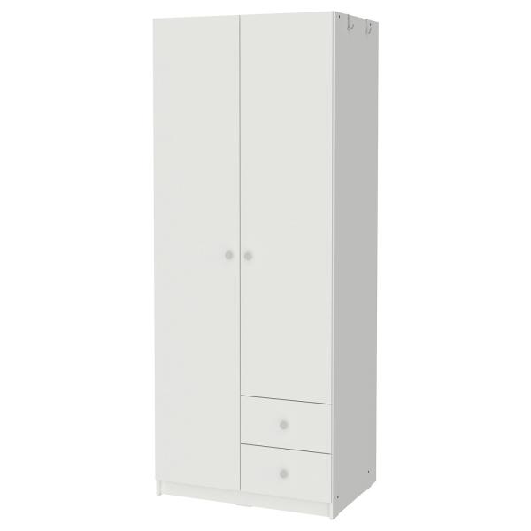 [IKEA/イケア/通販]BRUKSVARA ブルクスヴァーラ ワードローブ 扉2枚+引き出し2段付...