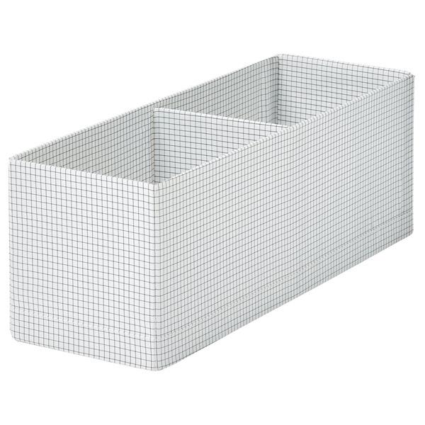 [IKEA/イケア/通販]STUK ストゥークボックス 仕切り付き, ホワイト/ブラック,17x51...