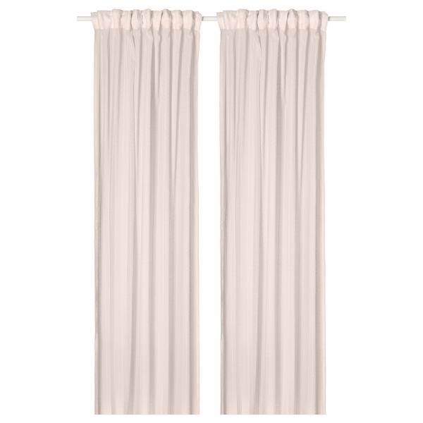 [IKEA/イケア/通販]MATILDA マティルダ レースカーテン1組, ペールピンク/ヘディング...