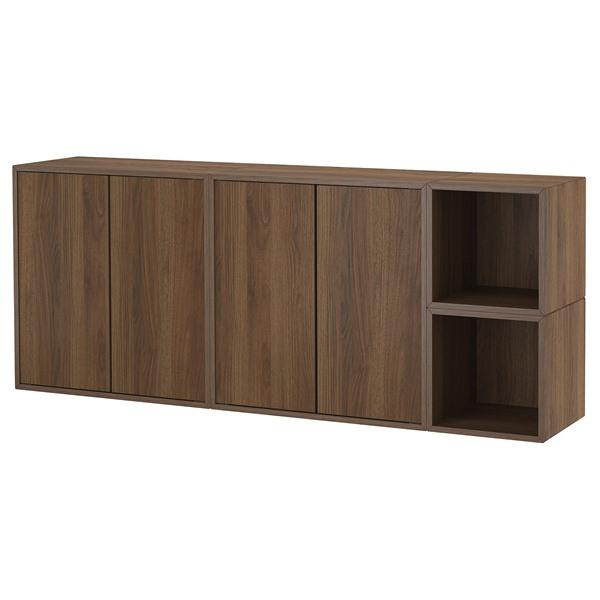[IKEA/イケア/通販]EKET エーケト壁取り付け式キャビネットコンビネーション, ブラウン ウ...