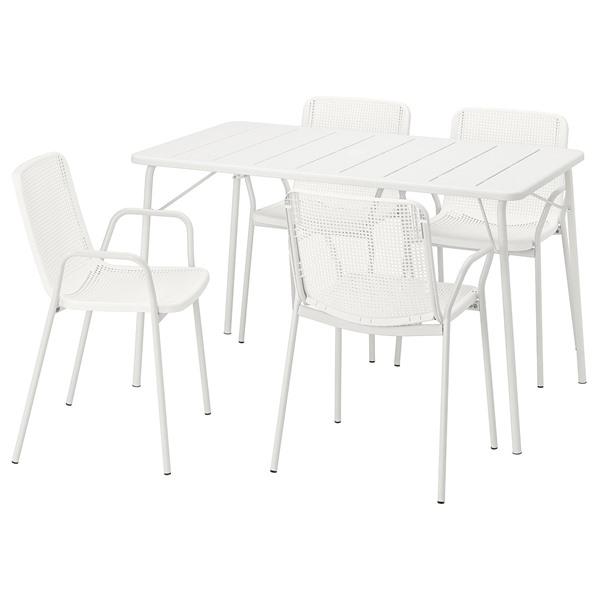[IKEA/イケア/通販]TORPARO トルパローテーブル+チェア アームレスト付き4脚、屋外用,...