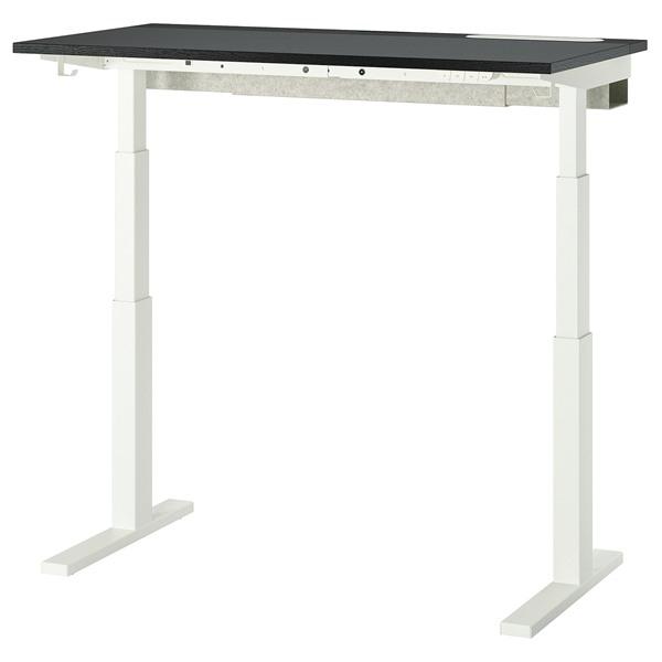 [IKEA/イケア/通販]MITTZON ミッツォーンデスク 昇降式, 100V ブラックステインア...