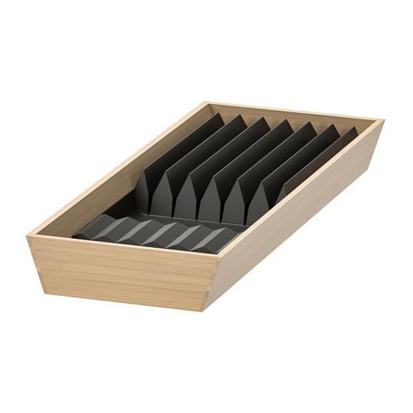 [IKEA/イケア/通販]UPPDATERA ウップダテラトレイ ナイフラック付き, ライトバンブー...