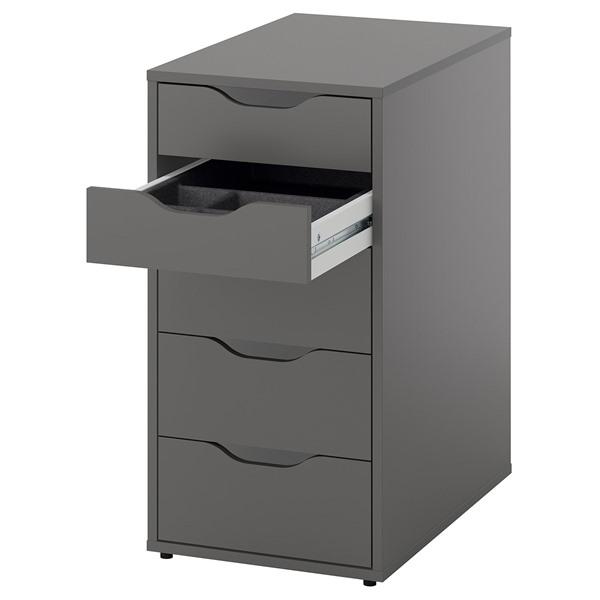 [IKEA/イケア/通販]ALEX アレクス引き出しユニット, インサート付き ダークグレー,36x...