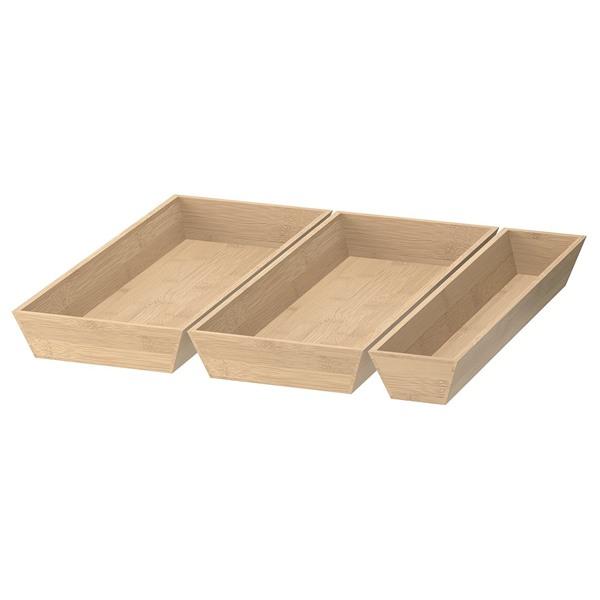 [IKEA/イケア/通販]UPPDATERA ウップダテラ キッチンツール用トレイ3点, 竹, 50...