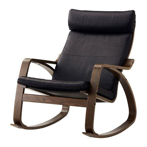 IKEA/イケア POANG ロッキングチェア, ブラウン, スミーディグ ブラック