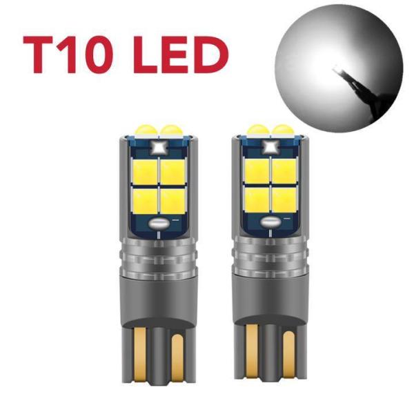 爆光 T10 LED ?力発光タイプ 12V ホワイト 2個セット 車検対応