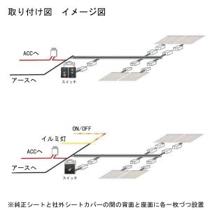 シートヒーター シートカバー 後付け タンクル...の詳細画像1