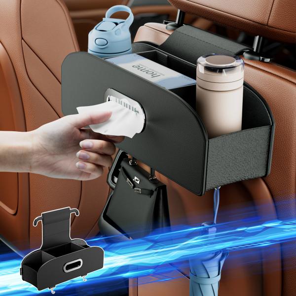 シエンタ ヘッドレスト オーガナイザー 車用 後部座席収納 ティッシュケース ドリンクホルダー 収納...