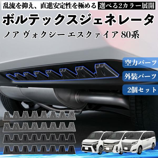 トヨタ ノア ヴォクシー エスクァイア 80系 ボルテックスジェネレータ シェブロン形状 実効空力デ...