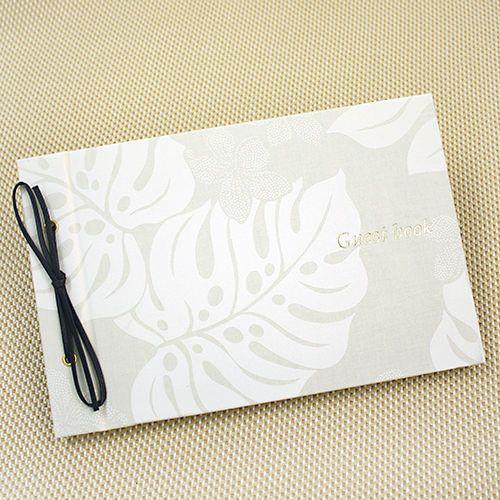 芳名帳 ウェディング ゲストブック メール便OK　ハワイアンアイボリー　結婚式