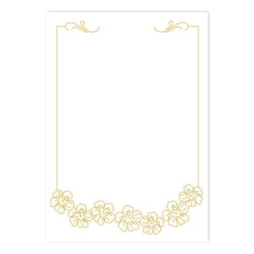 ハワイアン　ハイビスカス　メニューカード　ゴールド　10枚セット