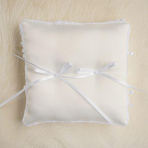 リングピロー 完成品　スカーレット　ホワイト　結婚式 ウェディング