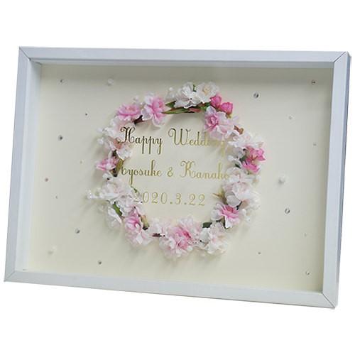 ウェルカムボード 結婚式　SAKURA（桜）リースのウェルカムボード　ウェディング