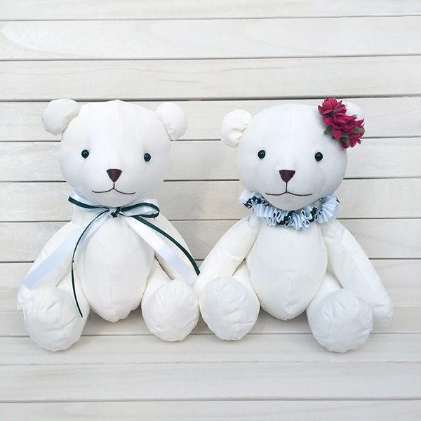 ウェルカムドール 完成品　ハワイアンベア　ホワイト