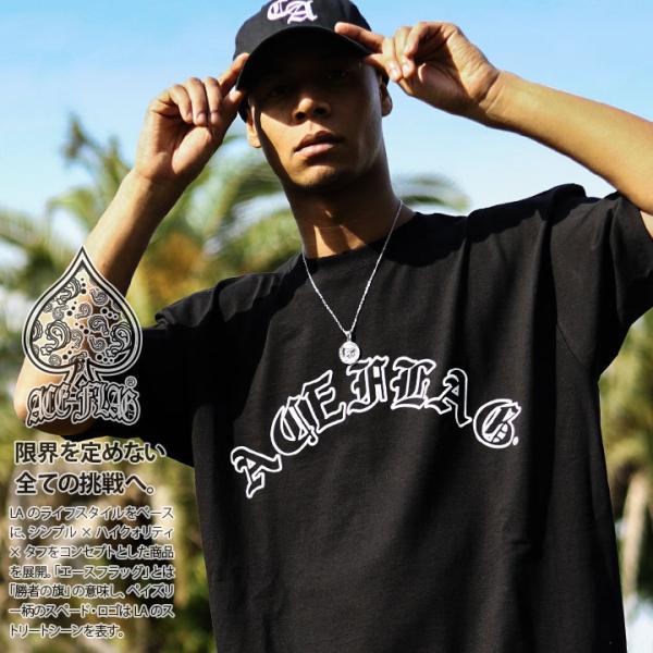 ACE FLAG Tシャツ 半袖 大きいサイズ エースフラッグ シンプル ビッグシルエット アーチロ...