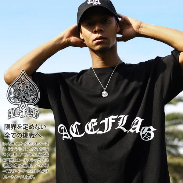 ACE FLAG Tシャツ 半袖 大きいサイズ エースフラッグ シンプル ビッグシルエット アーチロ...