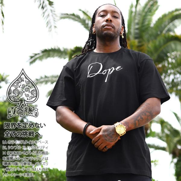 ACE FLAG Tシャツ 半袖 メンズ 黒 大きいサイズ エースフラッグ おしゃれ かっこいい シ...