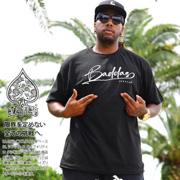 ACE FLAG Tシャツ 半袖 大きいサイズ エースフラッグ おしゃれ Badass バダァス バ...