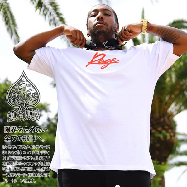 ACE FLAG Tシャツ 半袖 大きいサイズ エースフラッグ シンプル Rage レイジ 楽しむ ...