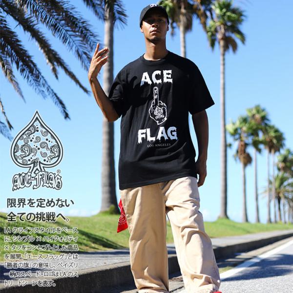 ACE FLAG 上下セット 半袖 ブランド Tシャツ チノパン ロングパンツ 上下 セットアップ ...