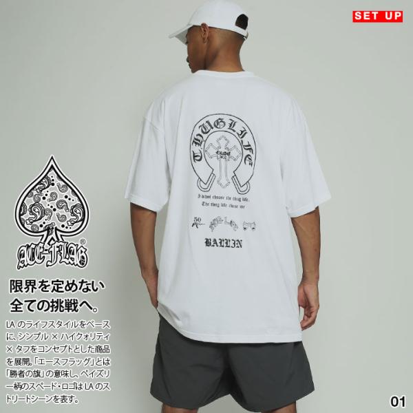 ACE FLAG 上下セット 半袖 ブランド Tシャツ ハーフパンツ 大きいサイズ エースフラッグ ...