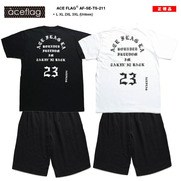 ACE FLAG 上下セット 半袖 ブランド Tシャツ ハーフパンツ 大きいサイズ エースフラッグ ...