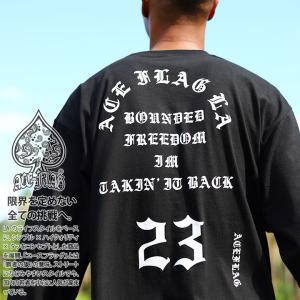 ACE FLAG ロンT 春秋冬用 大きいサイズ エースフラッグ Tシャツ 長袖 英字ロゴ｜weekindenim