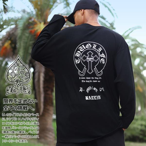 ACE FLAG ロンT 大きいサイズ エースフラッグ Tシャツ 長袖 馬蹄 Thug Life サ...