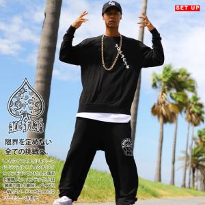 Sean John ブラック スウェット セットアップ XL 上下 ジャージ トップス ジャージ SEAN JOHN ショーンジョン セットアップ 刺繍ロゴ