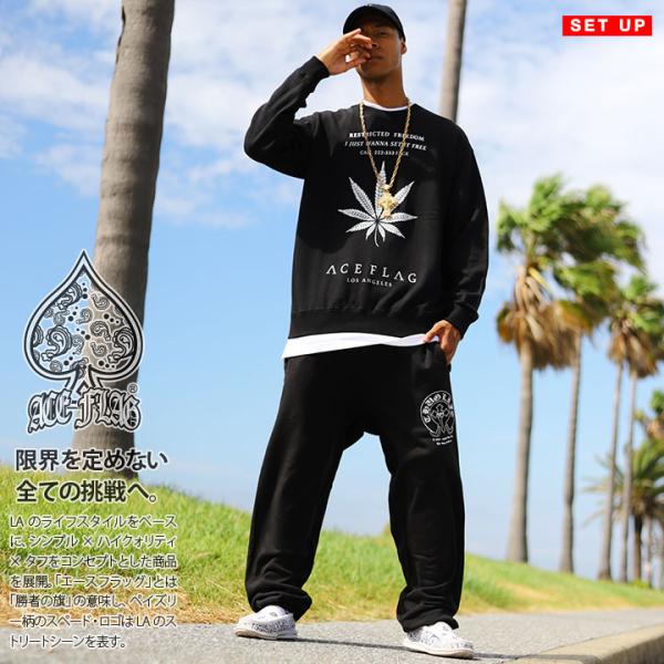 ACE FLAG 上下セット 長袖 ブランド 大きいサイズ エースフラッグ セットアップ トレーナー...