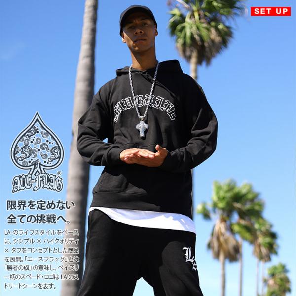 ACE FLAG 上下セット 長袖 ブランド 大きいサイズ エースフラッグ セットアップ パーカー ...