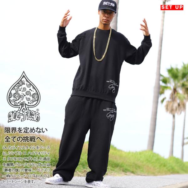 ACE FLAG 上下セット 長袖 ブランド 大きいサイズ エースフラッグ セットアップ トレーナー...
