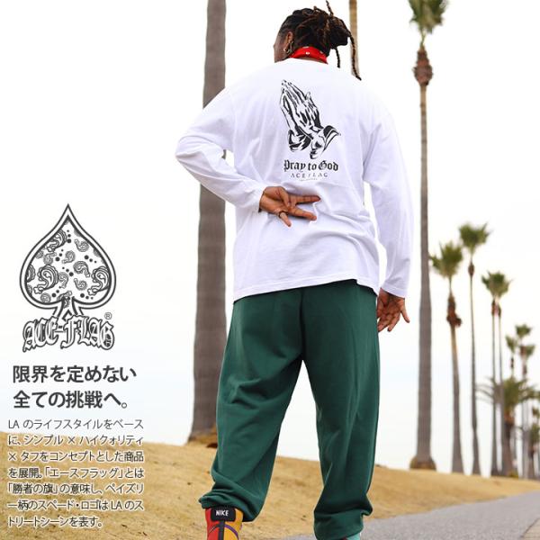 ACE FLAG 上下セット 長袖 ブランド 大きいサイズ エースフラッグ セットアップ ロンT ス...