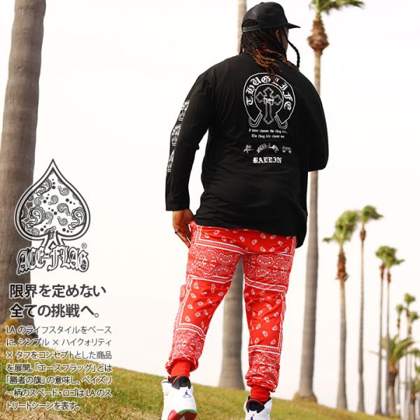 ACE FLAG 上下セット 長袖 ブランド Tシャツ ロンT ロングパンツ 大きいサイズ エースフ...