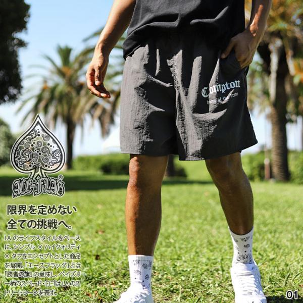 ACE FLAG ハーフパンツ ナイロン 大きいサイズ エースフラッグ ゆったり ひざ上 Compt...