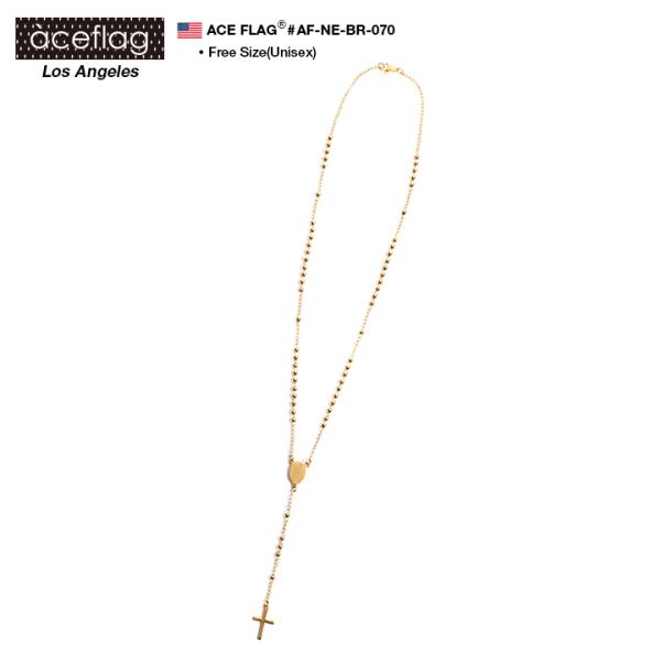 エースフラッグ ACEFLAG ロザリオ ネックレス ゴールド