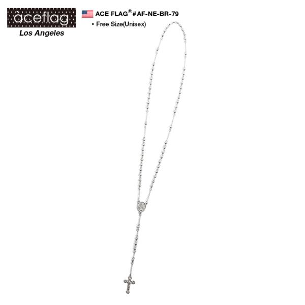 エースフラッグ ACEFLAG ネックレス チェーン ロング ペンダント Rosary メダイ スカ...