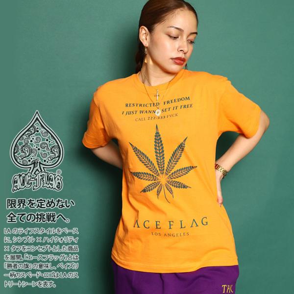 ACE FLAG Tシャツ 半袖 大きいサイズ エースフラッグ シンプル 大麻 マリファナ ヘンプ ...