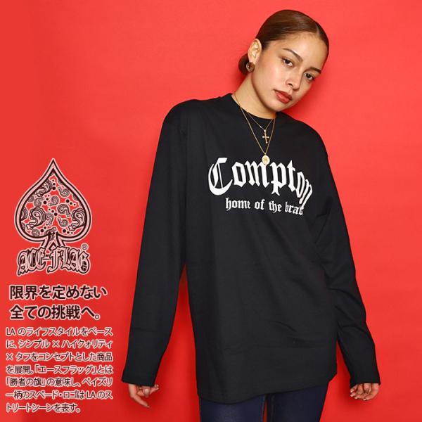 ACE FLAG ロンT 大きいサイズ エースフラッグ Tシャツ 長袖 Compton コンプトン