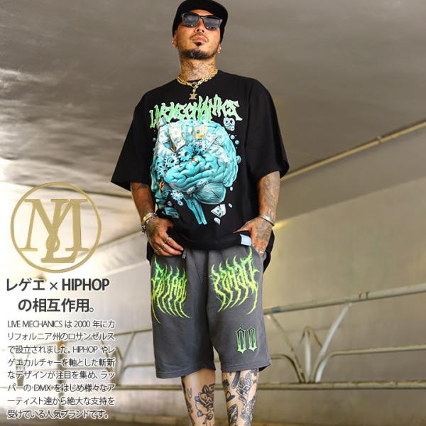 LIVE MECHANICS 上下セット 半袖 ブランド Tシャツ ハーフパンツ 大きいサイズ ライ...