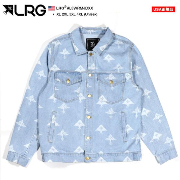 LRG アウター 長袖 Gジャン デニムジャケット ブルゾン 大きいサイズ エルアールジー ジージャ...