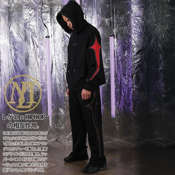 LIVE MECHANICS 上下セット 長袖 ブランド スケボー 大きいサイズ ライブメカニクス ...