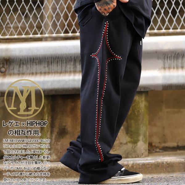 LIVE MECHANICS スウェットパンツ フレアパンツ ベルボトム フレア フレアー 大きいサ...