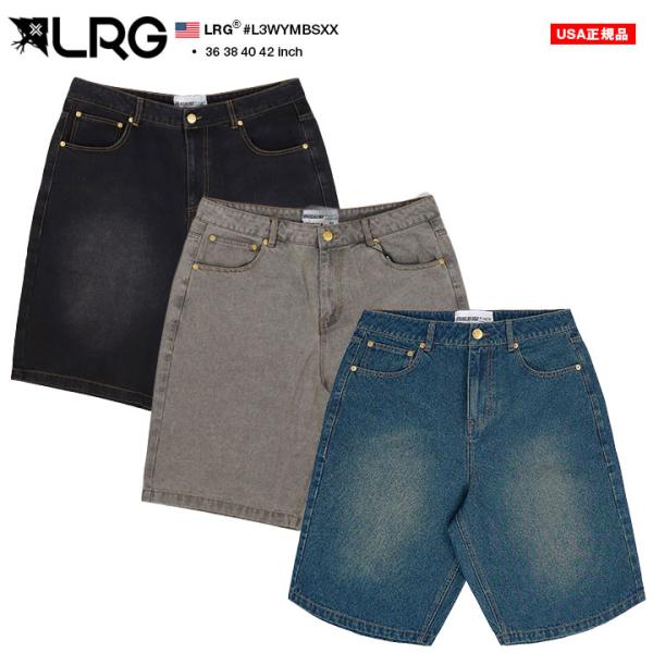 LRG ハーフパンツ デニム バギーパンツ 大きいサイズ エルアールジー ジーパン Gパン ジーンズ...