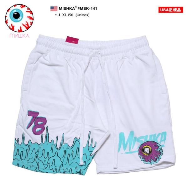 MISHKA ハーフパンツ スウェット 裏起毛 半ズボン 短パン 大きいサイズ ミシカ ショートパン...
