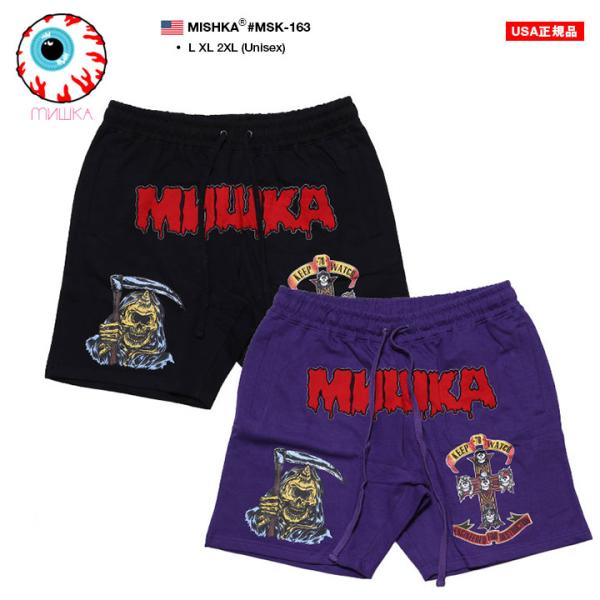 MISHKA ハーフパンツ スウェット 裏起毛 半ズボン 短パン 大きいサイズ ミシカ ショートパン...