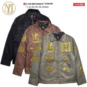 LIVE MECHANICS アウター 長袖 中綿 ジャケット ブルゾン 大きいサイズ
